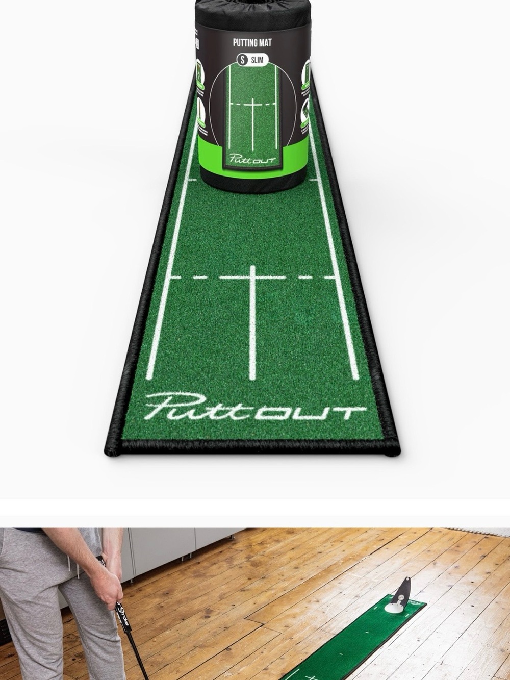 Green Putting Mat – Indoor Golf Practice